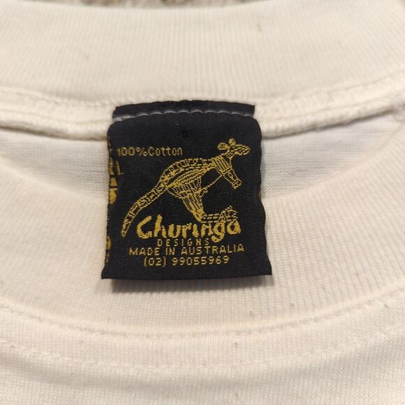 Churinga Australia Graphic T Shirt Large Aboriginal Art Kangaroo Textured - Picture 7 of 8